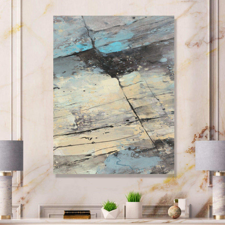 Rock Teal Panel II - Modern Wall Art Prints