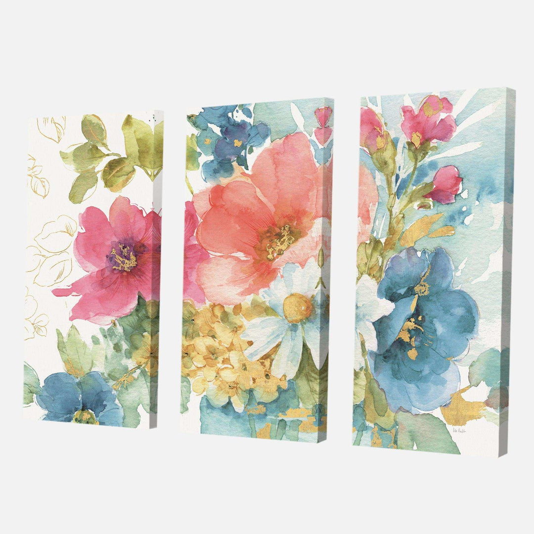 My French Garden - Floral Multi-Panels Wall Art 3 Prints