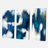 Blue Glam Texture II Contemporary Canvas Art - 36x28 - 3 Panels