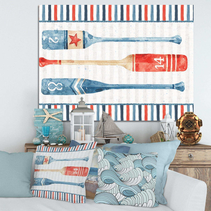 Watercolor Nautical paddles