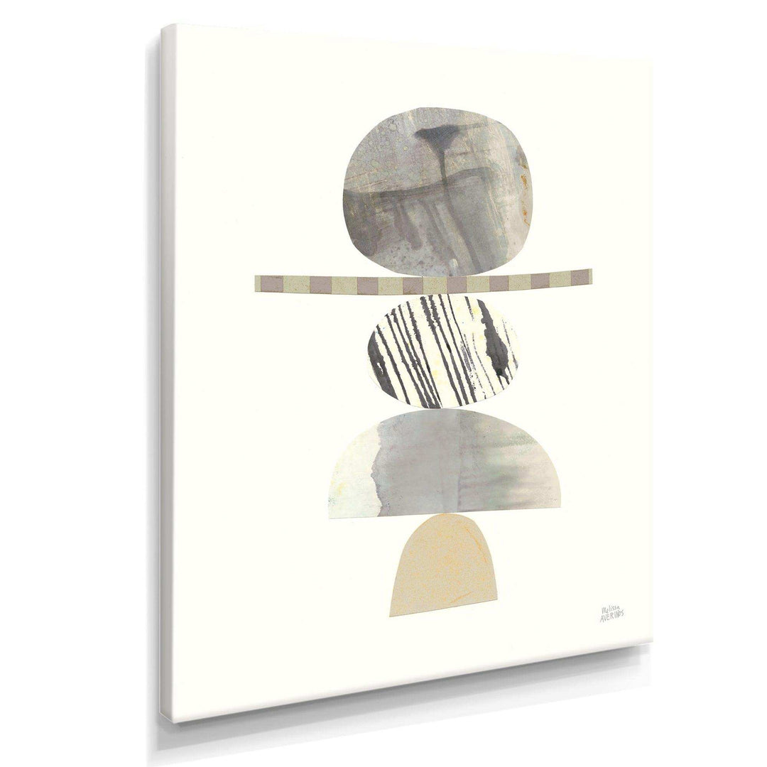 Geometric Balance Neutral I - Shabby Chic Living Room Wall Decor