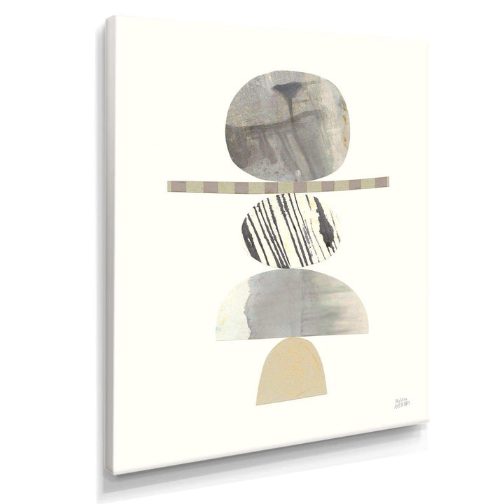 Geometric Balance Neutral I - Shabby Chic Living Room Wall Decor