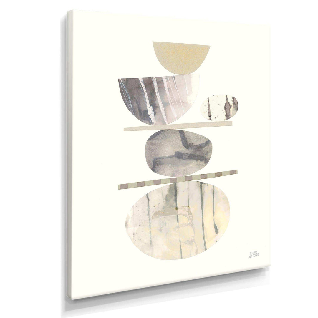 Geometric Balance Neutral II - Shabby Chic Bedroom Wall Art