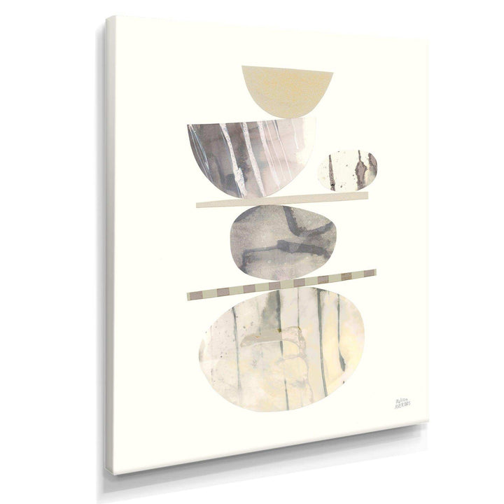 Geometric Balance Neutral II - Shabby Chic Bedroom Wall Art