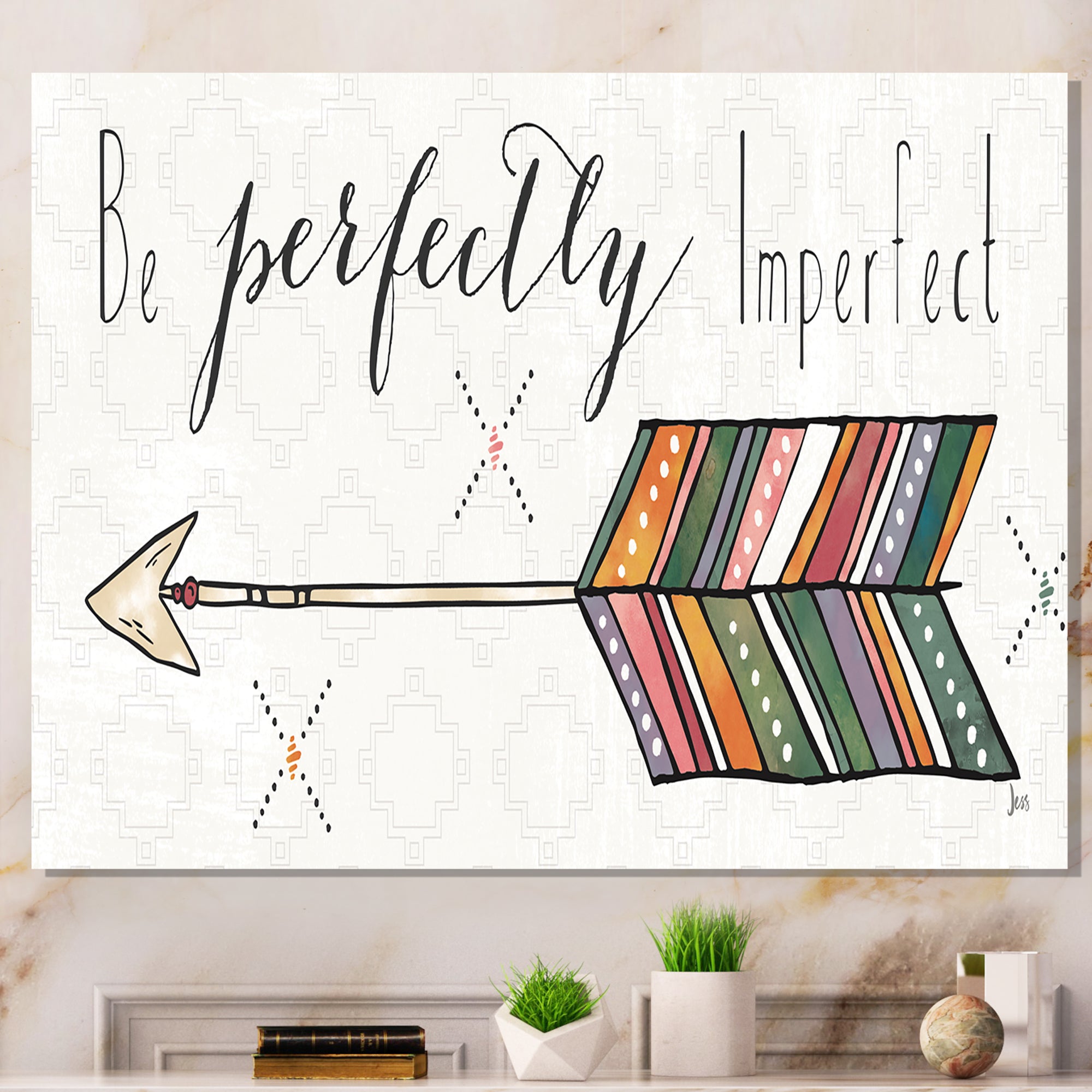 Be perfectly imperfect Boho Arrow I