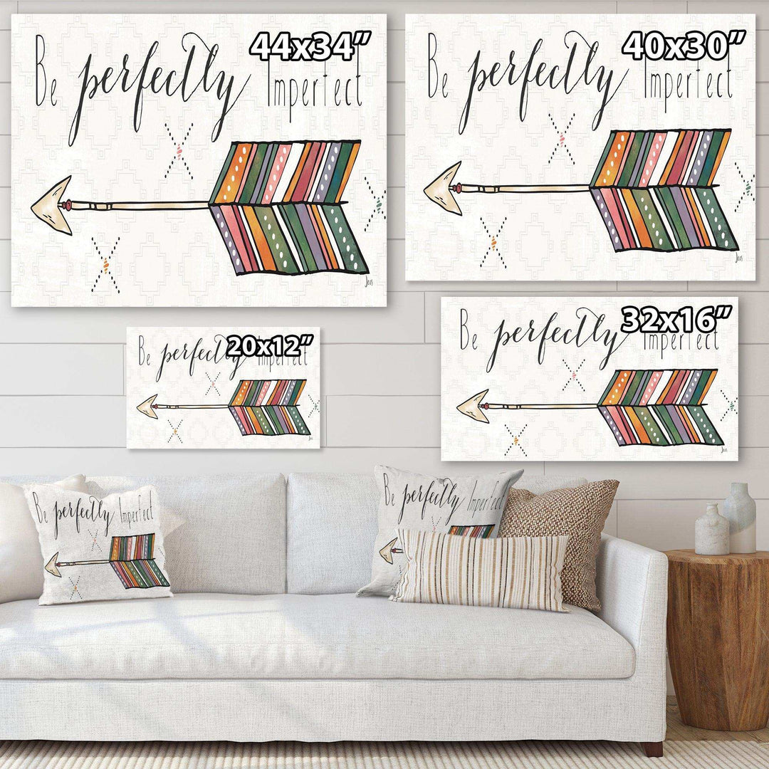 Be perfectly imperfect Boho Arrow I