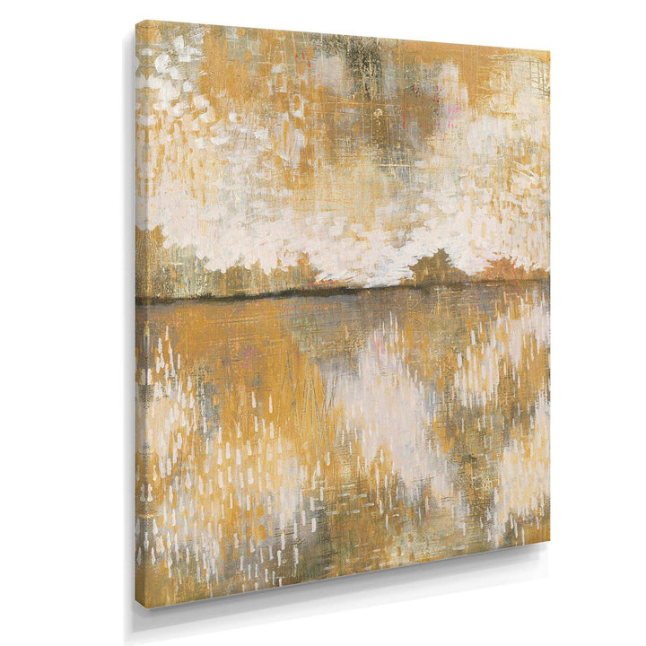 Glam Cream and Brown Curious Sky - Modern Living Room Wall Decor