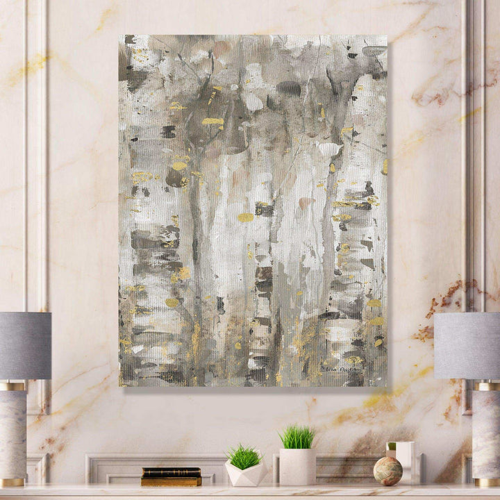 The Modern Grey Forest II - Farmhouse Living Room Wall Decor