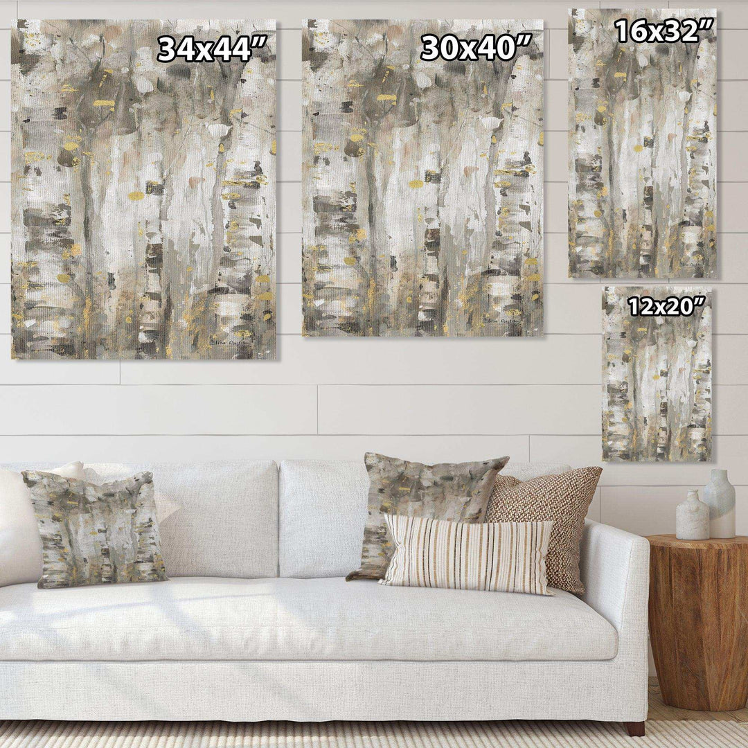 The Modern Grey Forest II - Farmhouse Living Room Wall Decor
