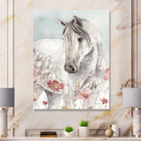 watercolors Pink Wild Horses II