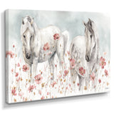 watercolors Pink Wild Horses