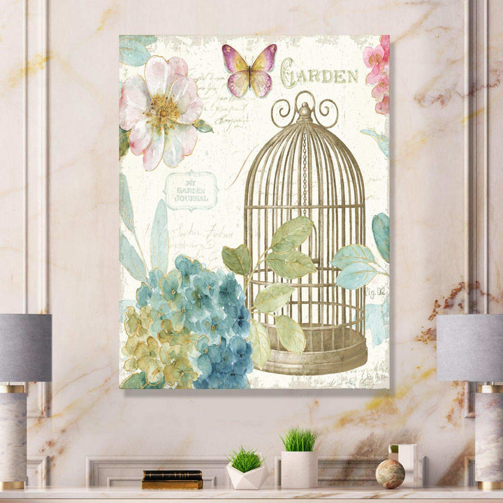 Vintage Floral Birdcage II