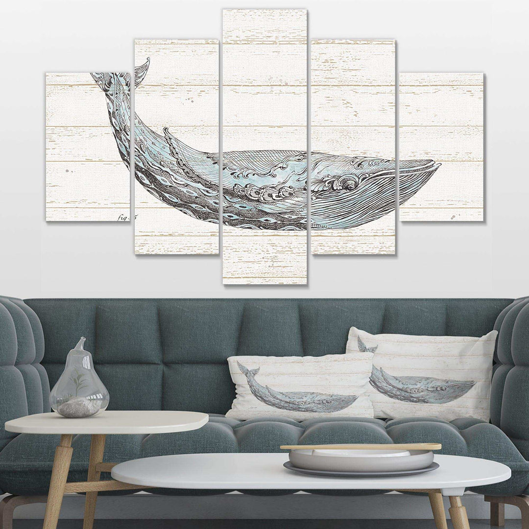 Blue Whale Watercolor Multi-Panels