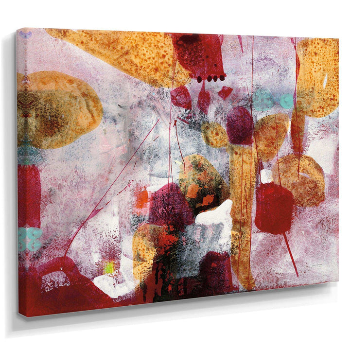 Abstract Watercolor with Red and Yellow Canvas Canvas