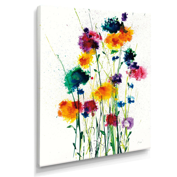 Indigo, Green And Yellow Watercolor - Modern Wall Art Prints