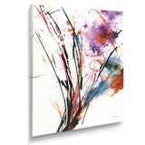 Abstract Purple and Blue Flowers Canvas Canvas