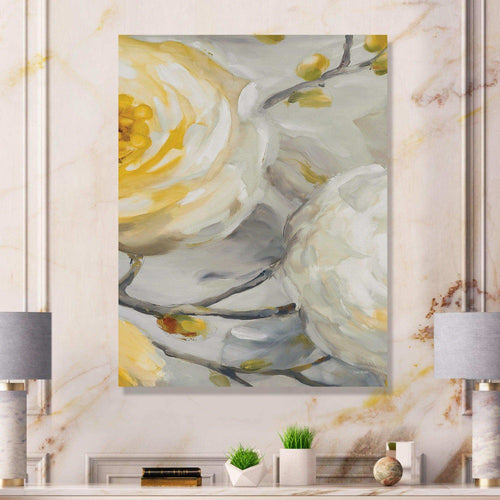 Sunshine Yellow Flower II - Floral Canvas Wall Art