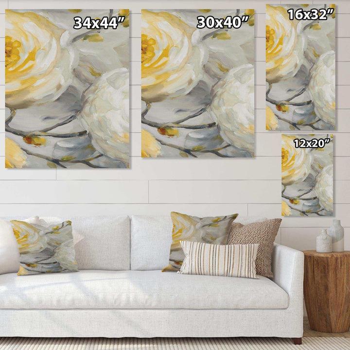 Sunshine Yellow Flower II - Floral Canvas Wall Art