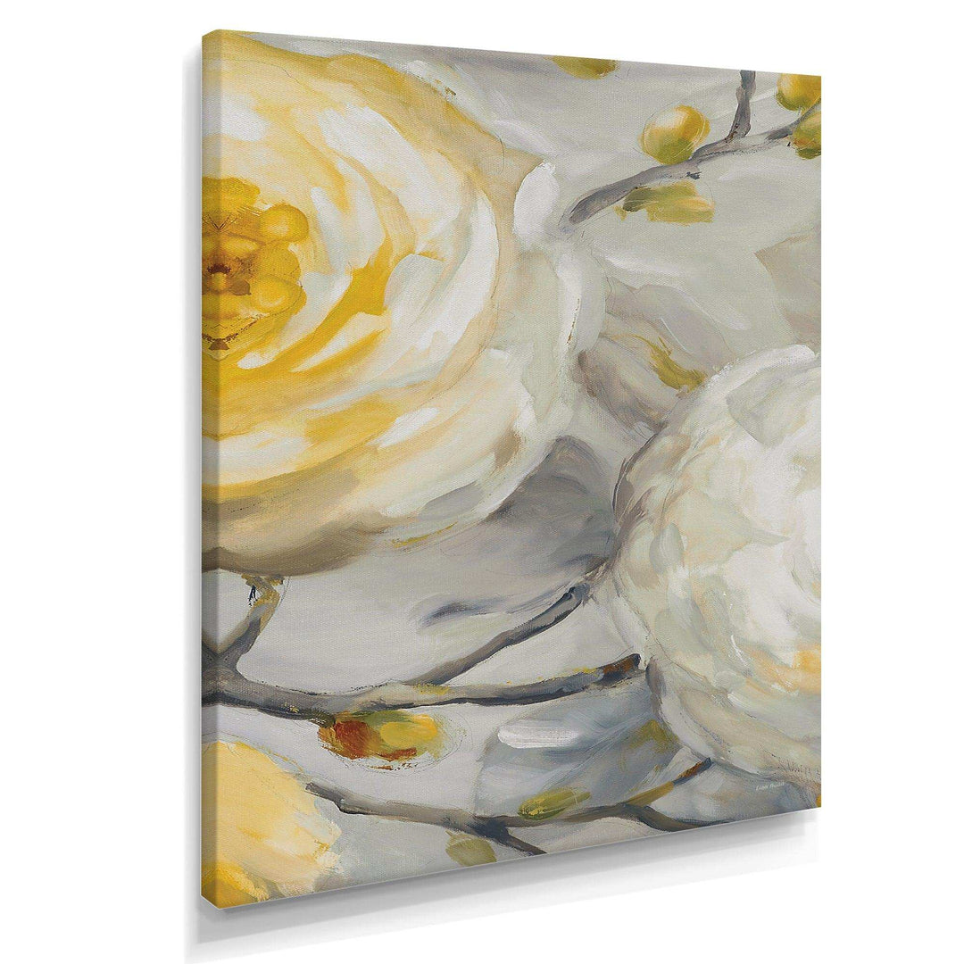 Sunshine Yellow Flower II - Floral Canvas Wall Art