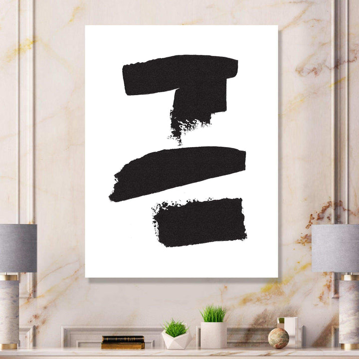 Black and White Geometric Company I - Mid-Century Modern Bedroom Wall Art