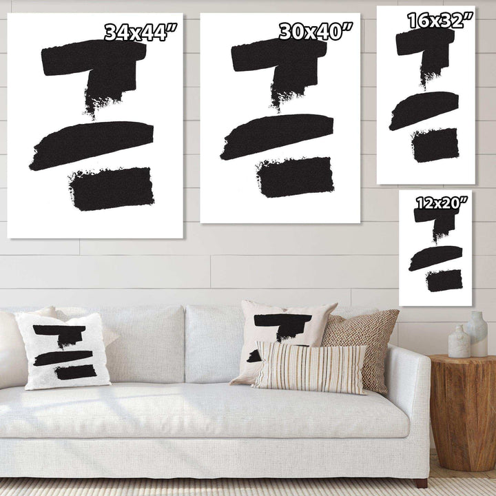 Black and White Geometric Company I - Mid-Century Modern Bedroom Wall Art