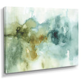 Abstract Watercolor Green House Canvas Canvas