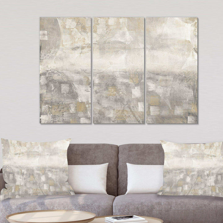 Gray Abstract Watercolor - Abstract Multi-Panels Wall Art 3 Prints