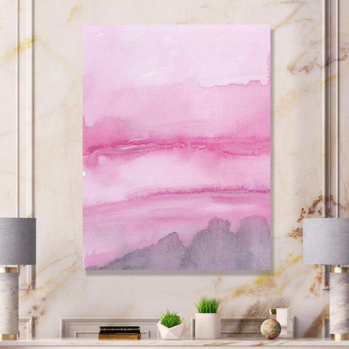 Pink Abstract Watercolor - Shabby Chic Wall Art Prints