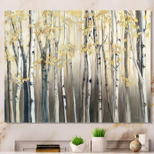 Golden Birch Forest I - Traditional Canvas Wall Art