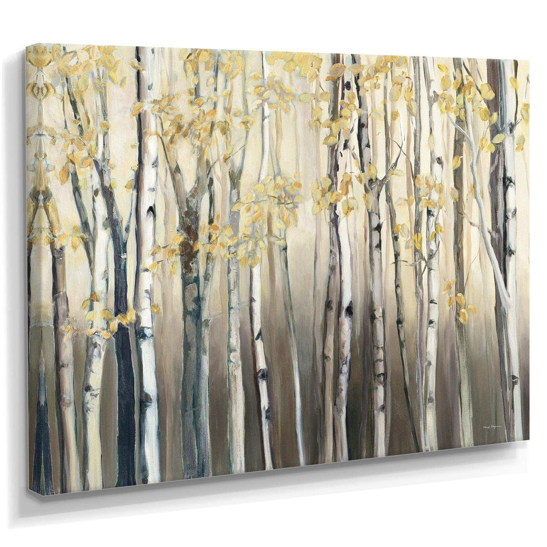 Golden Birch Forest I - Traditional Canvas Wall Art