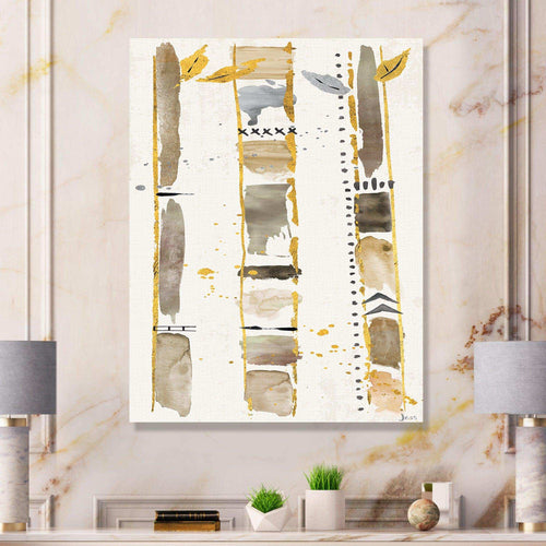 Golden Birch Forest VI - Traditional Canvas Wall Art