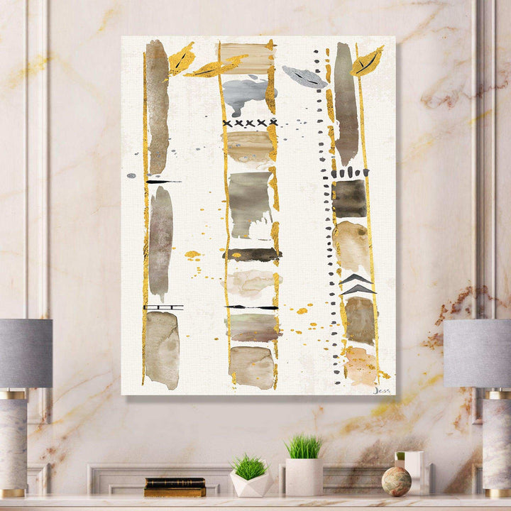 Golden Birch Forest VI - Traditional Canvas Wall Art