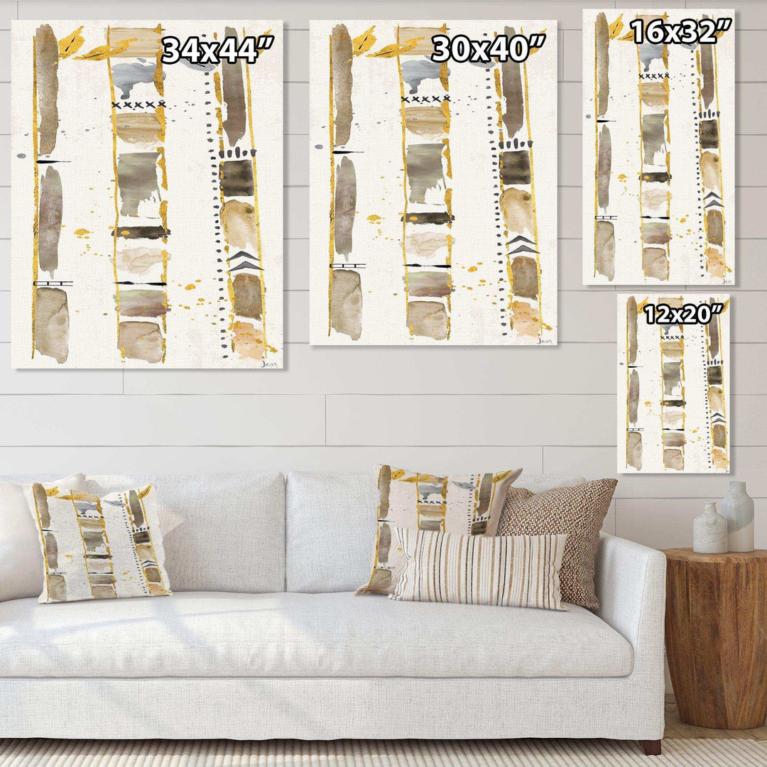Golden Birch Forest VI - Traditional Canvas Wall Art