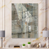 Silver and Beige Abstract Waterpainting