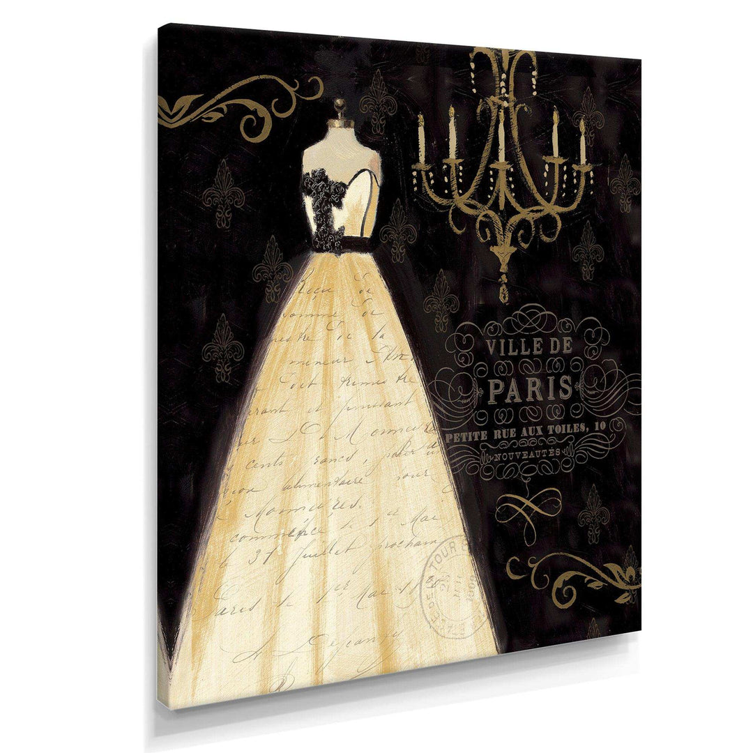 French chandeliers Couture III - Fashion Canvas Wall Art Print
