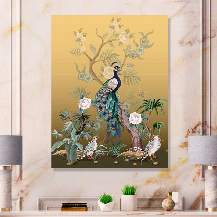 Chinoiserie With Birds and Peonies VI