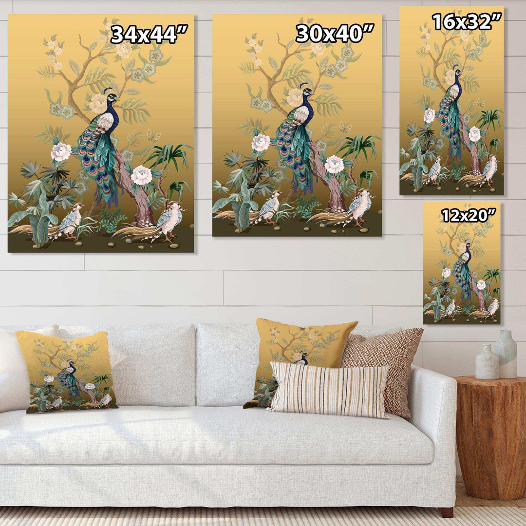 Chinoiserie With Birds and Peonies VI