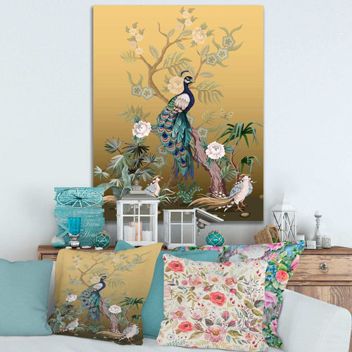 Chinoiserie With Birds and Peonies VI