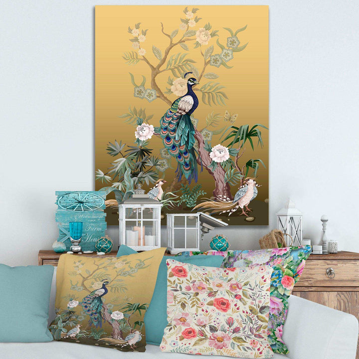 Chinoiserie With Birds and Peonies VI