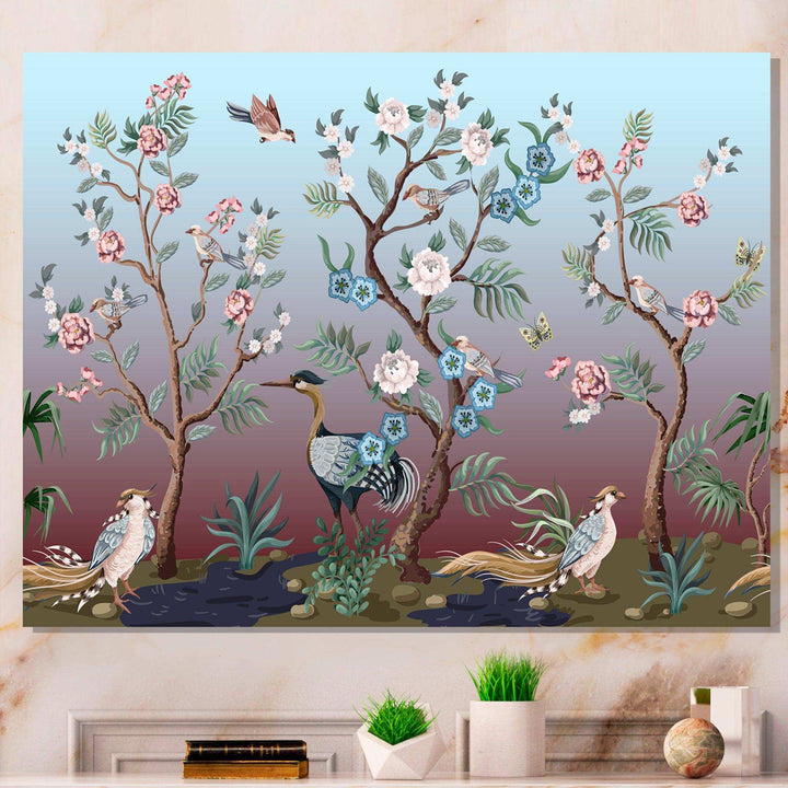 Chinoiserie With Birds and Peonies XI