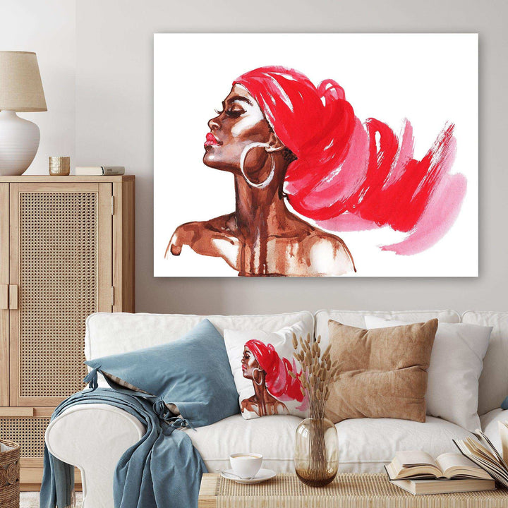 Portrait of African American Woman IX - Modern Canvas Wall Art