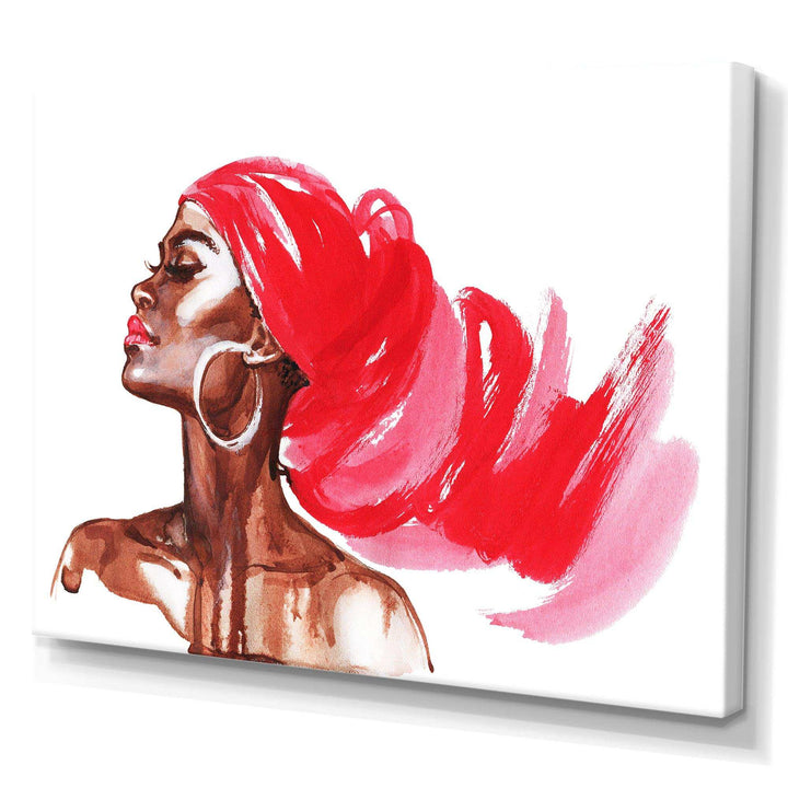 Portrait of African American Woman IX - Modern Canvas Wall Art
