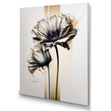 White Gerbera Flower On Golden Beige Paint I