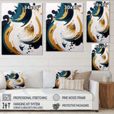 Blue And Gold Modern Art Abstract Painting VII