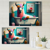 Funny Llama In The Bath IV