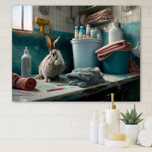 Funny Rabbit Doing Laundry II