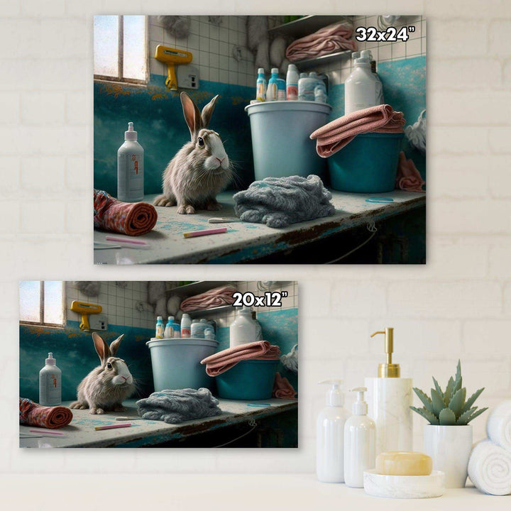 Funny Rabbit Doing Laundry II