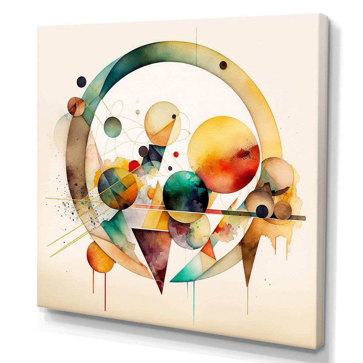 Multi-Color Watercolor Geometric Art IV - Modern Wall Art Prints