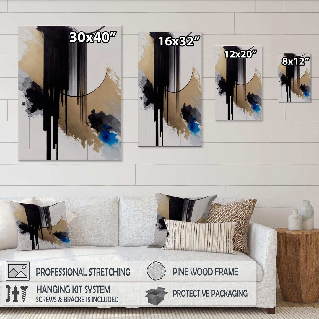 Blue Minimalist Abstract I - Modern Canvas Wall Art
