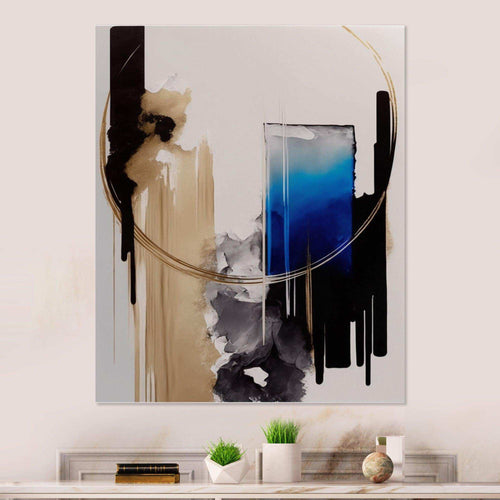 Blue Minimalist Abstract II - Modern Living Room Wall Decor